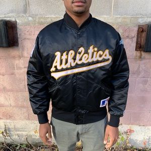 Vintage 80s Oakland Athletics Felco Bomber Jacket